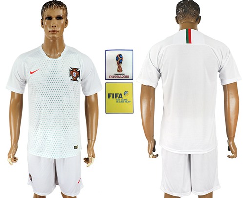 Portugal Blank Away Soccer Country Jersey